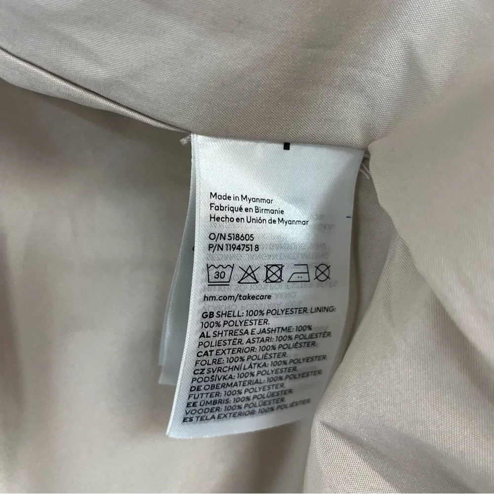 H&M Shacket Beige Melange Size XL oversized button front - Picture 6 of 10